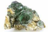 Apple-Green Fluorite Crystals over Schorl - Namibia #242016-1
